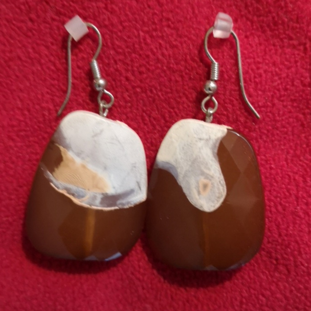 ❤️ Brown Stone Like Earrings